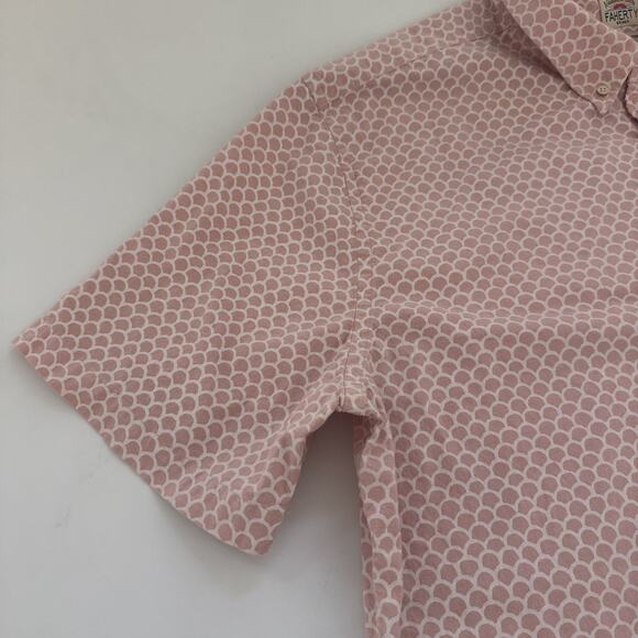 Faherty Playa Fish Scale Shirt Mens Performance All Over Print Golf Size XL - Picture 2 of 8